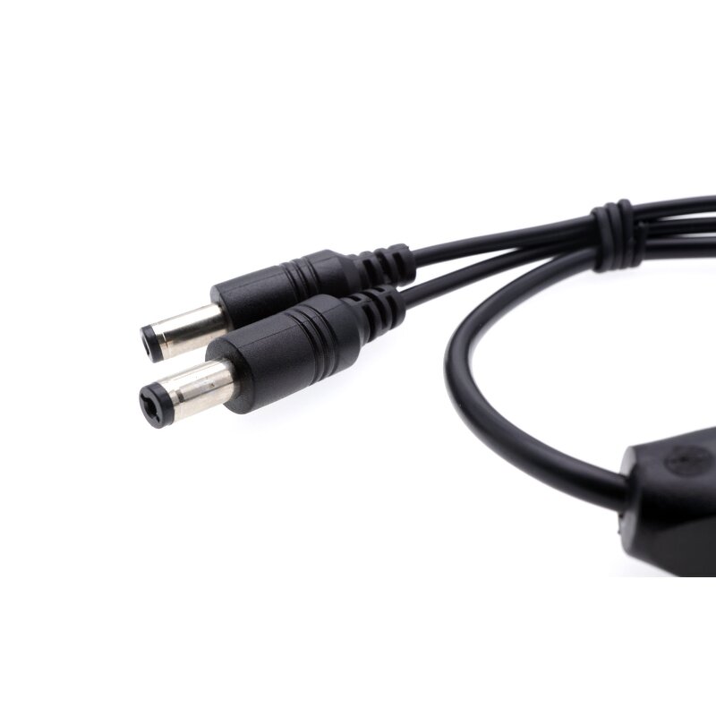 DC Cable - 5.5mm X 2.1*2.5mm PVC 1F2M 4-in-1 Y Splitter - CCTV 5525 LED Adapter Square