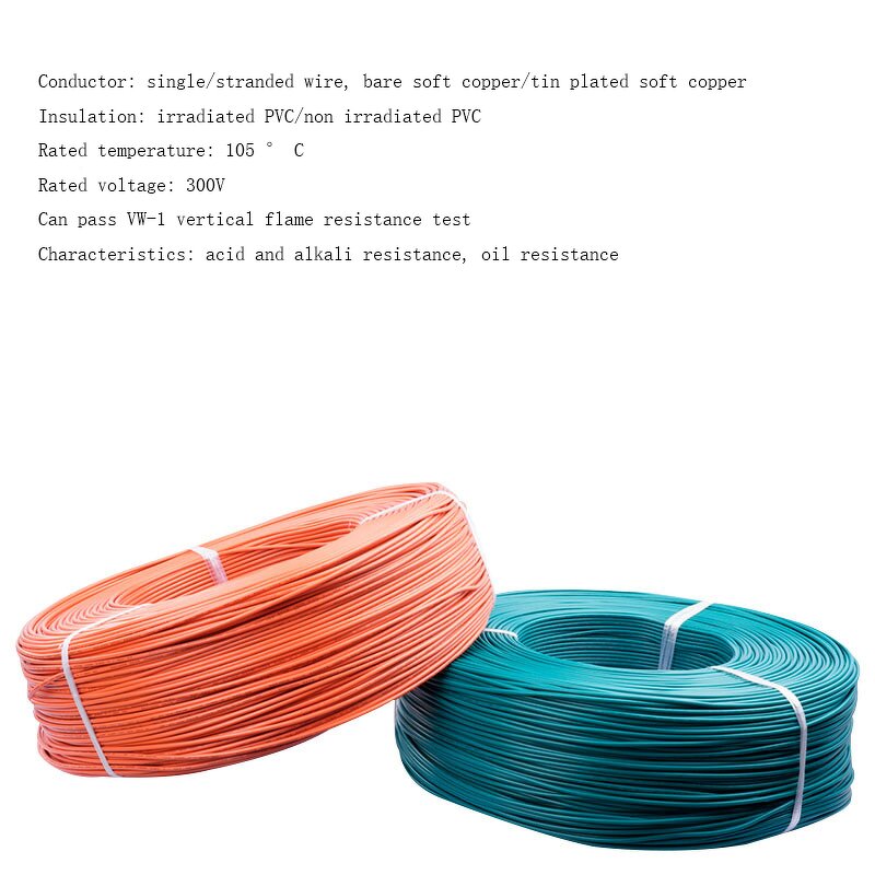 US High Temperature Resistance 105℃ Copper PVC Cable Solid Bare Custom Wire for Electrical Supplies Power Extension Cords Whole