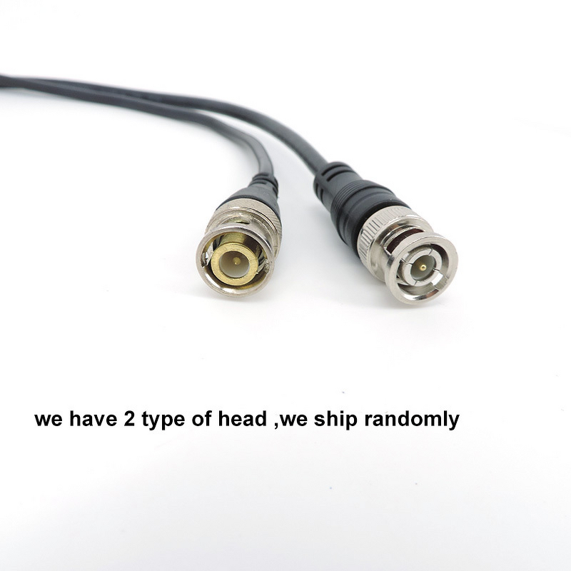 Adapter Cable - BNC Dual Head - 0.5-3m CCTV Camera - Male-Male-Female Pigtail 3P 10A ABS Housing