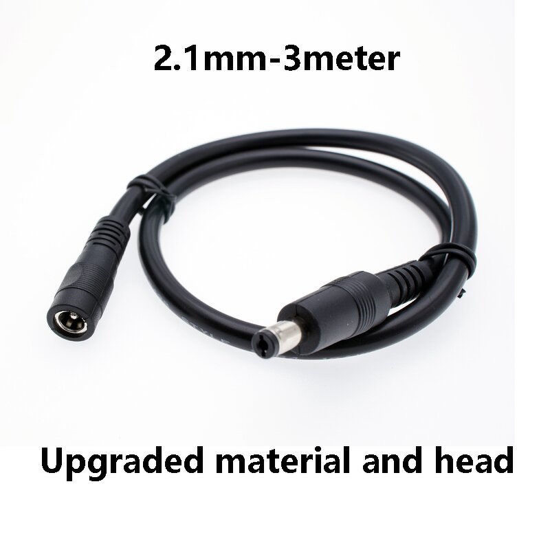DC Power Cable - 5.5*2.5/2.1mm Straight DC5525 Plug - Open Extension Male to Female 1 Pin Custom Audio