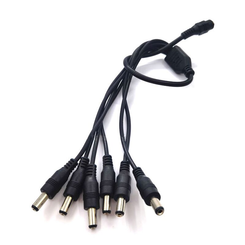 DC Connector - 5.5 X 2.1*2.5mm 1F6M Y Splitter - CCTV LED Jack Camera Copper Supply