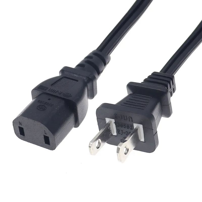 Extension Cord - 1.5m Universal 2-Prong Polarized IEC C17 - NEMA Female IP11 - PS4 Pro Xbox