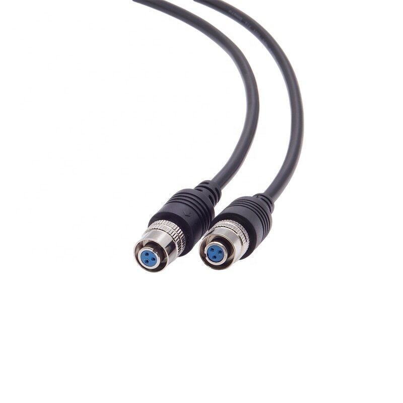 Power Cord - XS8 Series 2m 3-Core - Fine Copper Joint Cable - Male Female Black 4mm Extension