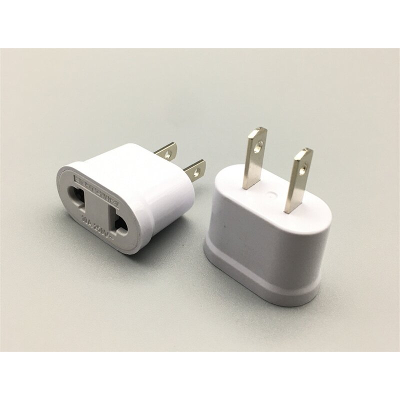 AC Power Cord - White 2-Pin IEC Male Connector - 2A Rated Current - Korean Home Converter