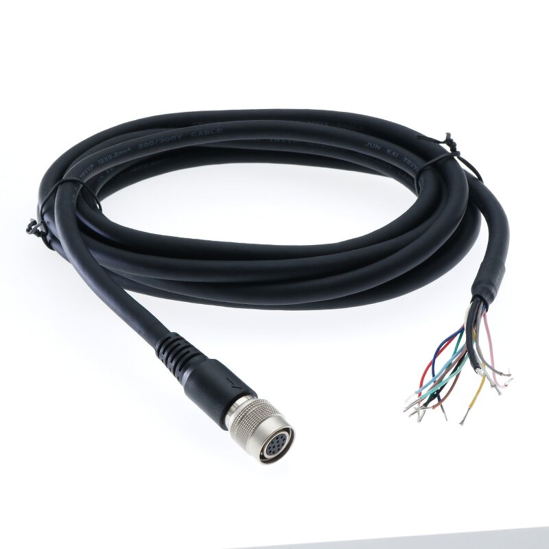 Power Cord - 3M Soft PVC 12-Core Fine Copper - Aviation Plug Industrial Camera Trigger High Flex