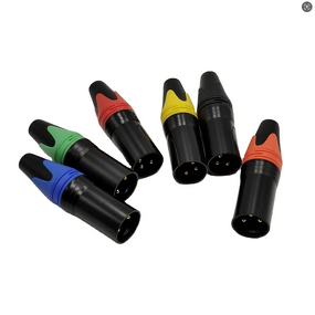 Audio Connector - Gold Plated 3-Pin XLR Male - Copper Contact - 3 Core Microphone Audio Jack