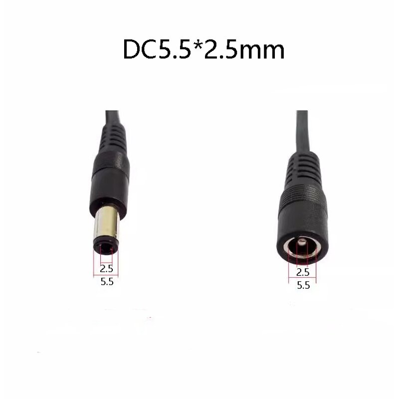 Power Adapter - ZHONGFEI DC Cord Y Splitter - 5.5x2.1/2.5mm 15A 12V - Female to Male DC Plug