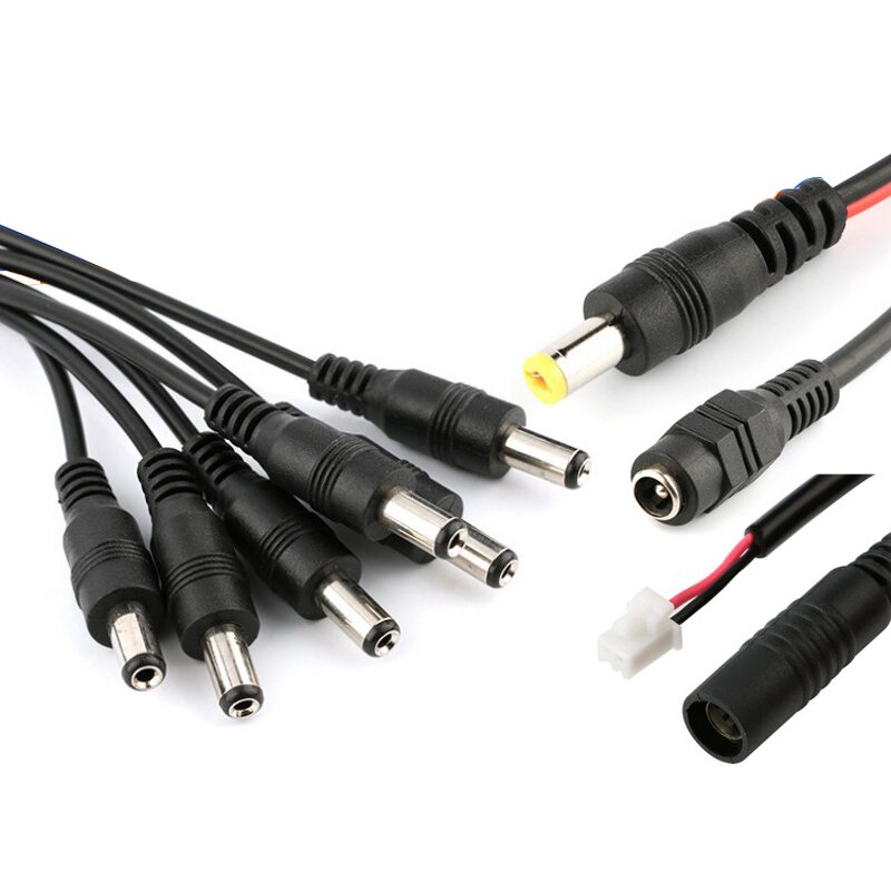 Power Cord - Custom DC 12V 2A CCTV - 5.5*2.1mm PVC LED Strip - Male to IEC Female Connector