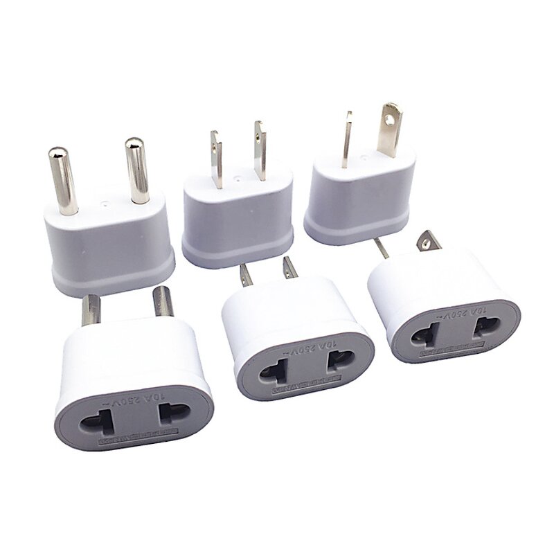 AC Power Cord - White 2-Pin IEC Male Connector - 2A Rated Current - Korean Home Converter