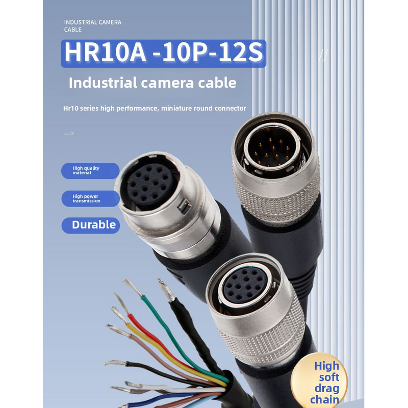 Connector - Hr10A-7P-6S 6-Pin Female Hirose - Industrial Camera Aviation Extension Cord 3/10m 15A