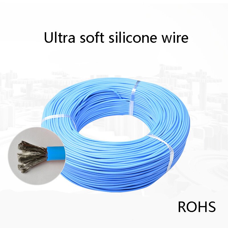 Custom 1007 US American Standard PVC Electrical Extension Cord 300V 21core 20AWG Silicone Wires Solid Bare Conductor Power Cable