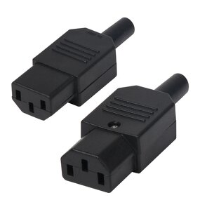Power Cord Connector - IEC C14 AC Socket Plug - 125V-250V 320 Male 3 Pin 10-15A Extension Cord