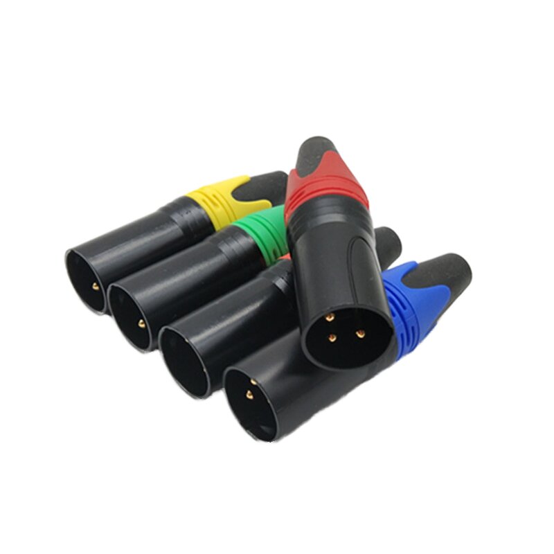 Audio Socket - Male Female 3-Pin XLR Solder Type - Brass Contact - Video Audio Accessory