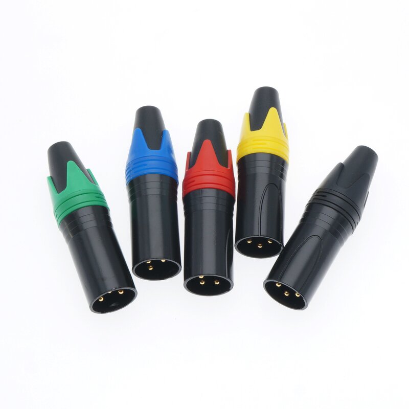 Audio Socket - Male Female 3-Pin XLR Solder Type - Brass Contact - Video Audio Accessory