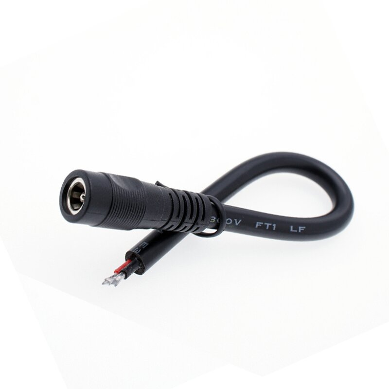 Power Cord - Custom 12V DC CCTV Jack - 5.5/5.1x2.1/2.5mm Injector Pigtail OEM Pen End CCTV