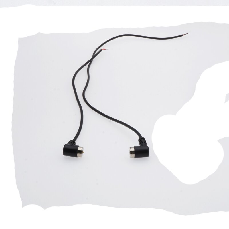 2 Core Pin Charging Cable Extension Bend Right Angle Magnetic Suction Power Cord Electrical Supplies Connector Plug Adapter PC