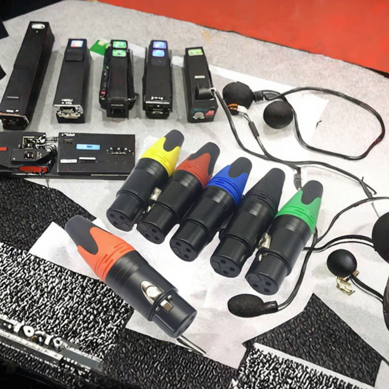 Audio Socket - Male Female 3-Pin XLR Solder Type - Brass Contact - Video Audio Accessory