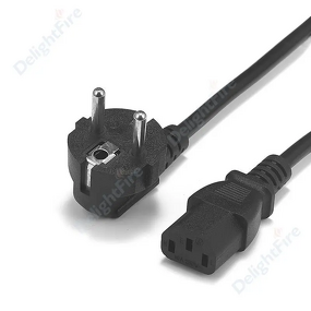 Power Cable Extension - Custom IEC C13 EU - 1.05m AC Supply - PC TV Monitor Home Appliance