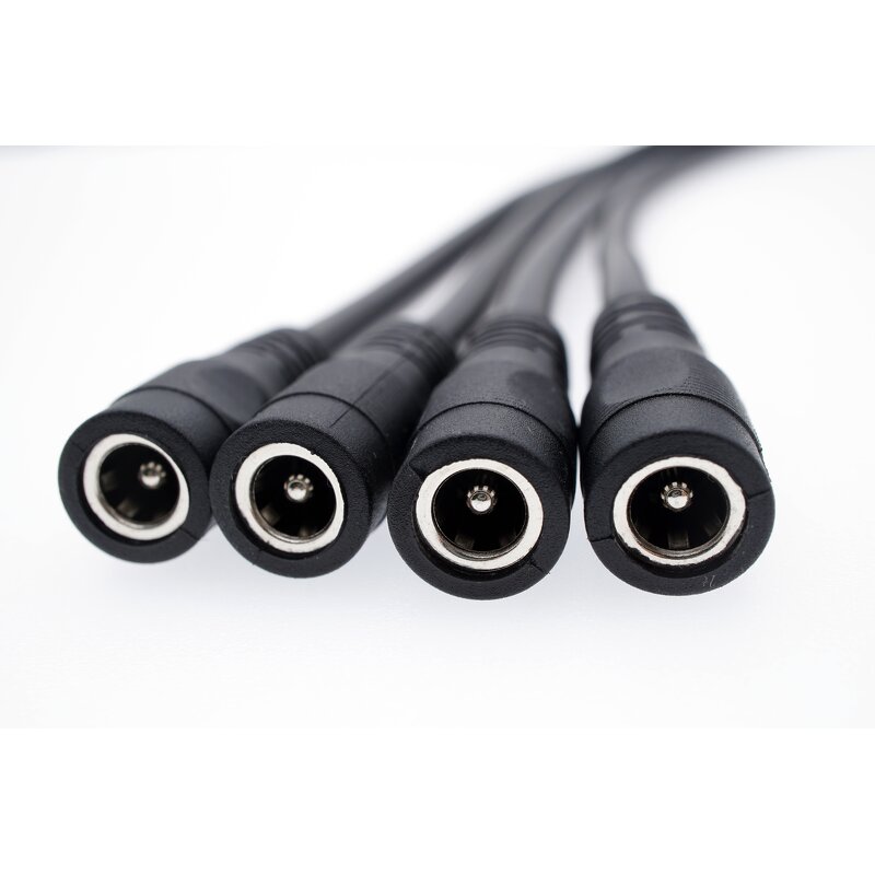 DC Connector - 12V DC Power Plug Female Jack - 5.5X2.1mm MCX 1/2 Pin 15cm LED Strip Adapter