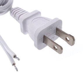 Power Cord - American Standard 2-Pin Plug - 18AWG PVC Pure Copper - Computer Electrical Extension USA