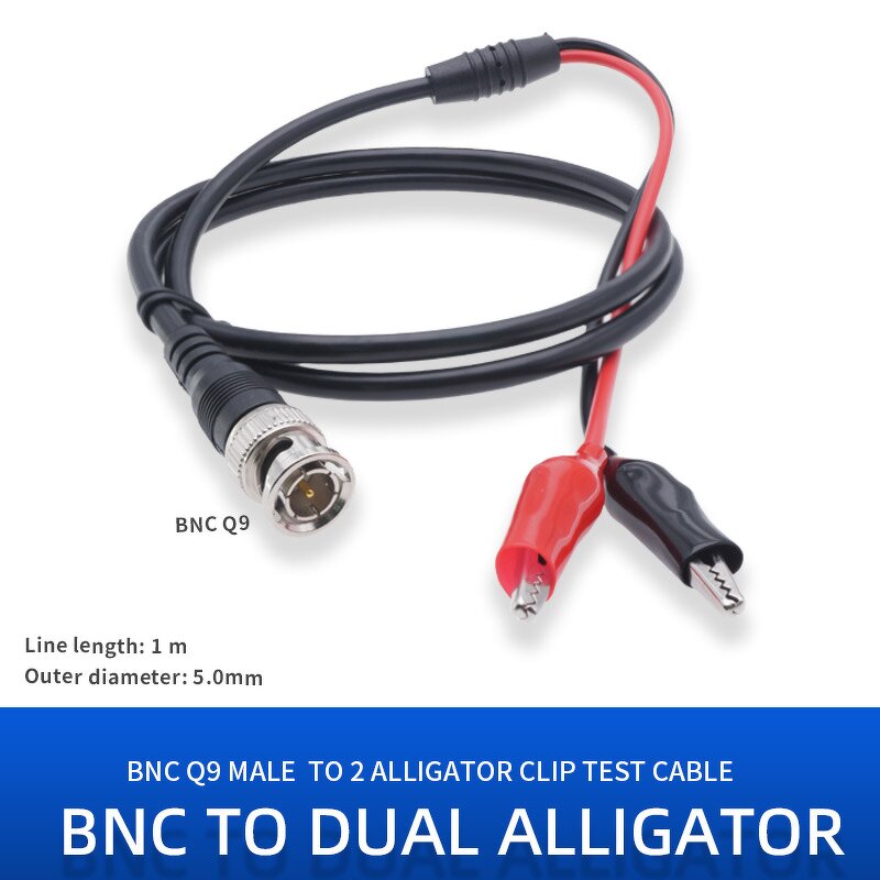 Test Probe Cable - OEM Factory BNC Crocodile Clip - Q9 Male Dual Alligator - IEC Female Pure Copper
