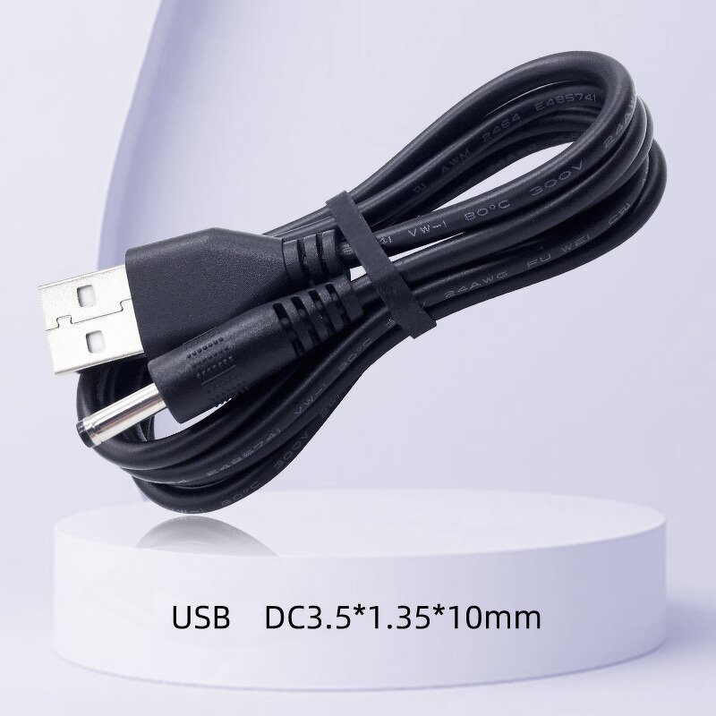 Power Cable - USB DC 1 Male Connector - 3.5x1.35x10 5.5*2.1mm CCTV 5525 LED Adapter OEM Jack