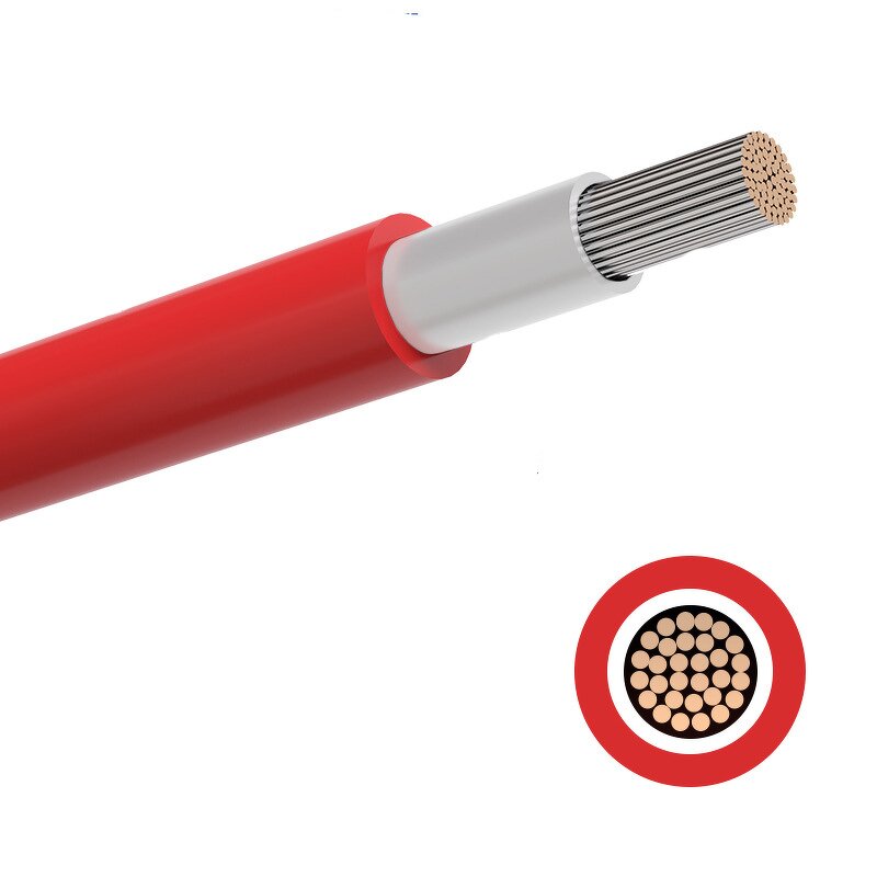 Waterproof Solar PVC Electric Cables House PV1-F Photovoltaic DC Panel Special Connection Wire 1.5/2.5 Square Solid for Power