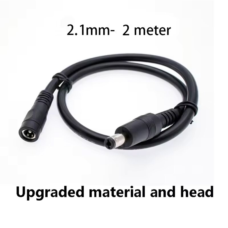 DC Power Cable - 5.5*2.5/2.1mm Straight DC5525 Plug - Open Extension Male to Female 1 Pin Custom Audio