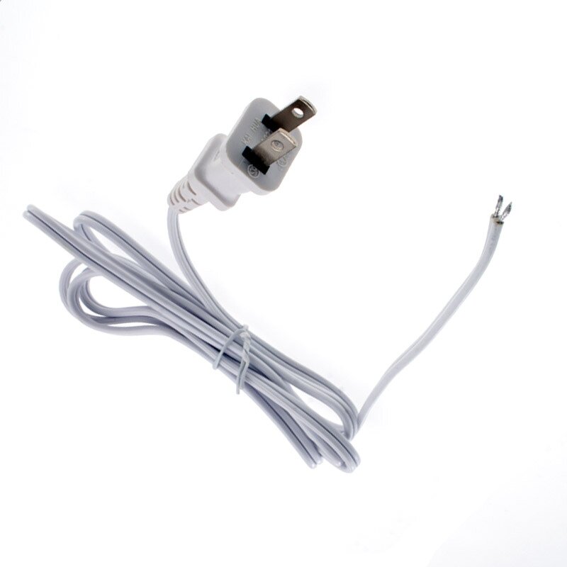 Power Cord - American Standard 2-Pin Plug - 18AWG PVC Pure Copper - Computer Electrical Extension USA