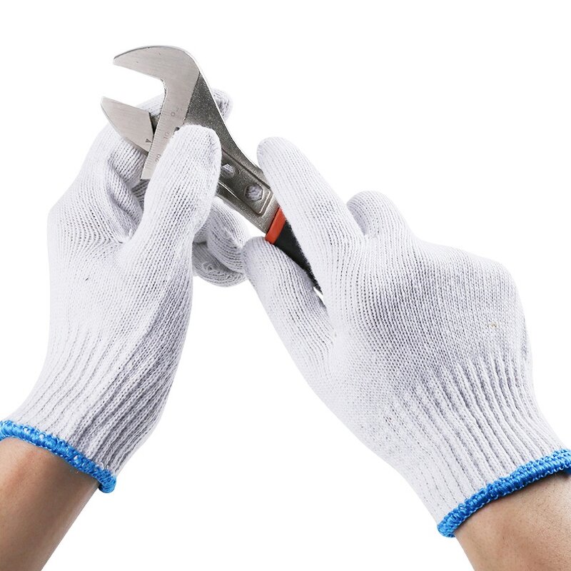 Work Gloves Manufacturer - 7/10 Gauge Cotton Knitted 70% Cotton Blend Elastic Knitted Cuff 23cm for Light Duty & General