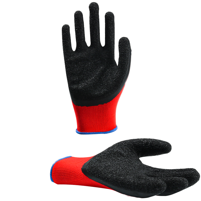 Protective Gloves Manufacturer - Custom Logo 13-pin Nylon Latex Wrinkle Breathable Non-slip