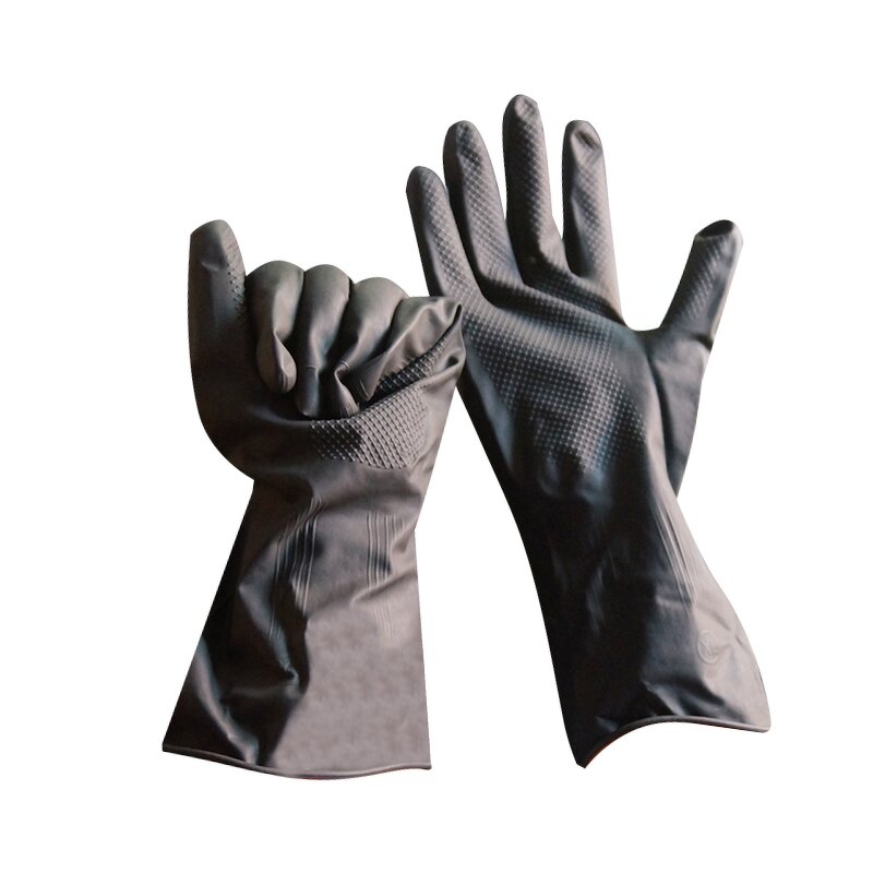 Latex Working Gloves Manufacturer - Black Industrial Factory Production Acceptance of Custom Wholesale