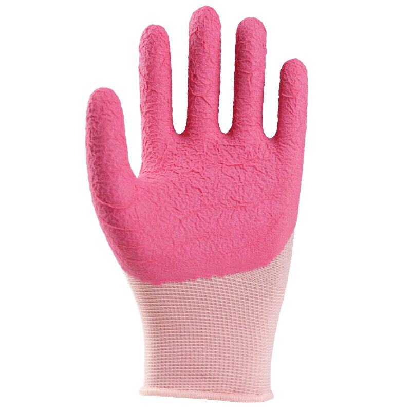 Gardening Gloves Manufacturer - Soft Work Foam Latex Palm Coated Pink for Women