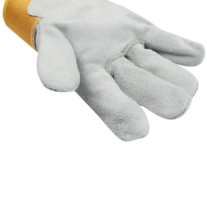 Protective Gloves Manufacturer - Full-palm Cowhide Welded Safety Cuff Abrasion Resistant for Heavy Industry High-temperature
