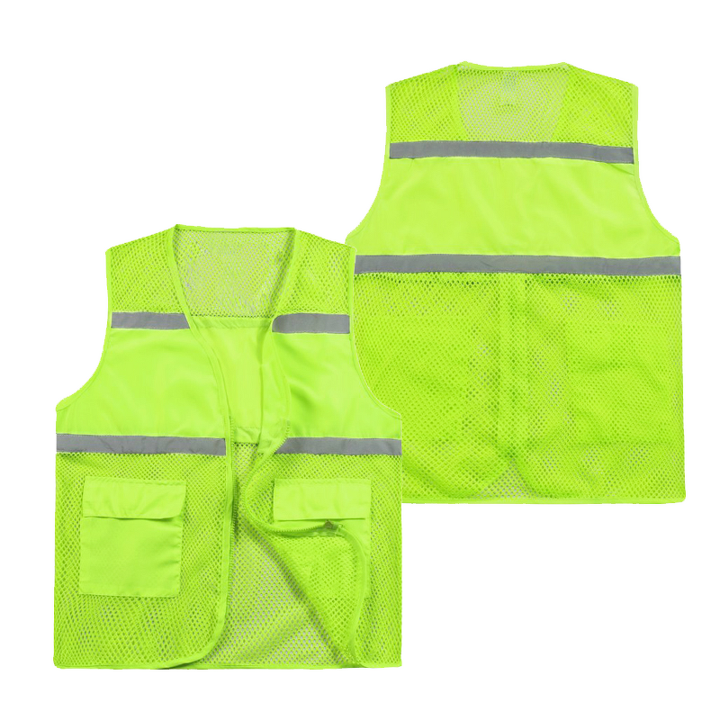 Reflective Vest Manufacturer - Sanitation Worker Safety Breathable Construction Clothing Railway Fluorescent
