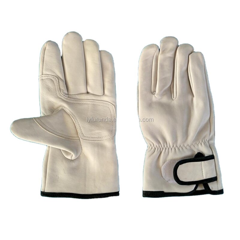 Work Gloves Manufacturer - FURUNDA FRDL0915 Goatskin Leather Driver Reinforced Palm Wing Thumb Slip-on Cuff