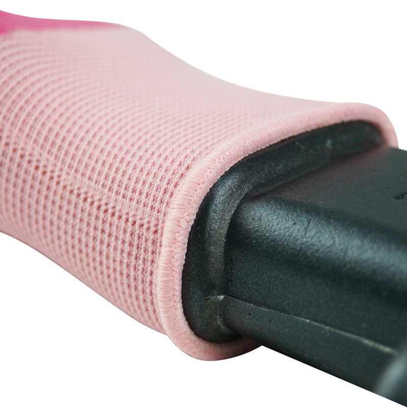 Gardening Gloves Manufacturer - Women Work Pink Foam Latex Palm Coated Nylon Waterproof