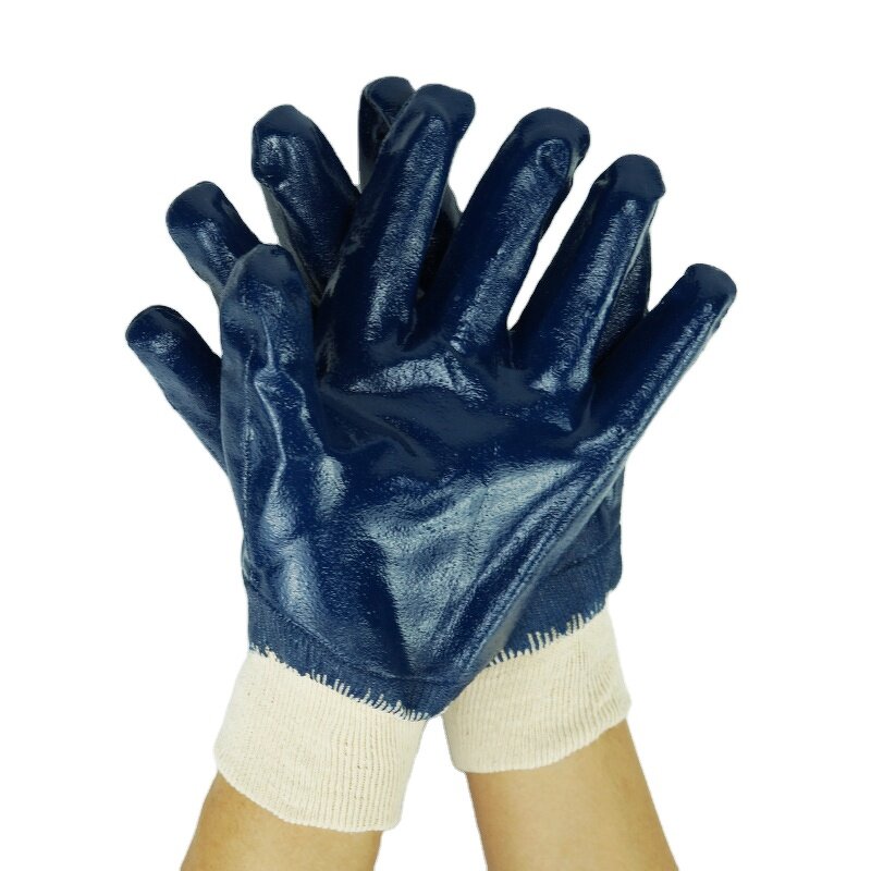 Work Gloves Manufacturer - FURUNDA FRDNO0902 Nitrile Coated 3/4 Fully Coated Oil Acid Alkali Resistant Safety Cuff 23cm