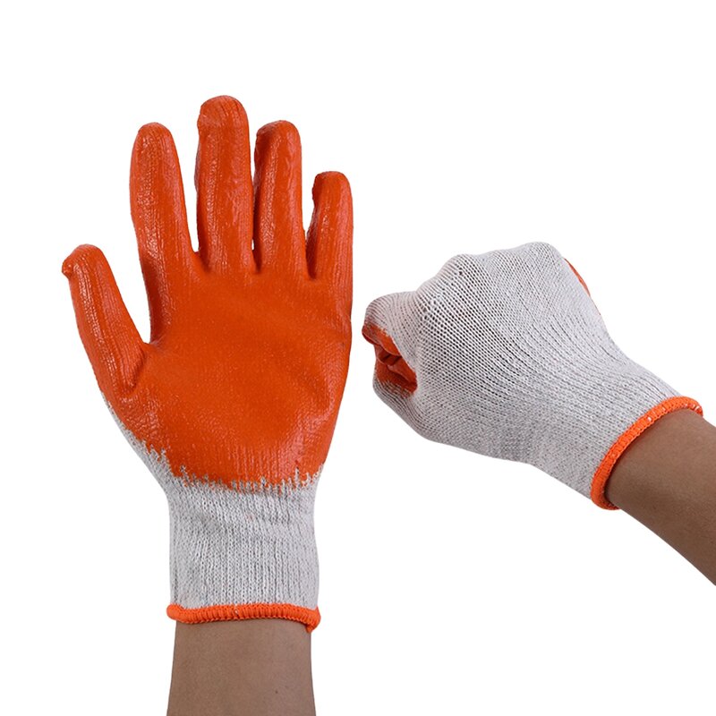 Safety Gloves Manufacturer - Wholesale Budget-friendly 10 Gauge Knitted Polycotton Latex Coated Flat Palm Economic