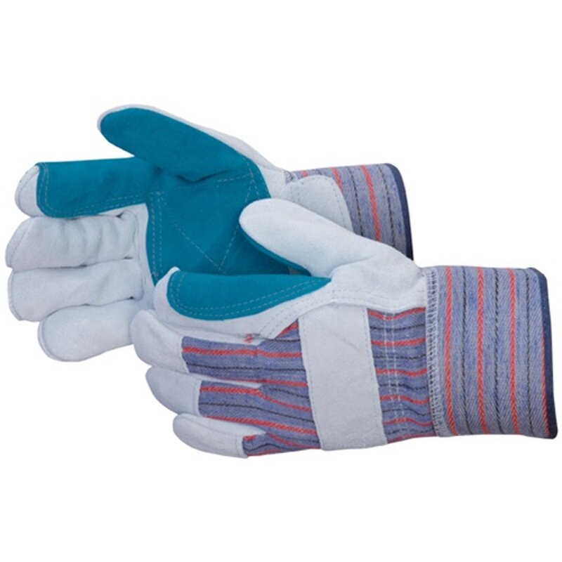 Work Gloves Manufacturer - FURUNDA Double Palm Cow Split Leather Reinforced Palm Thumb Index Finger 10.5" Safety Cuff