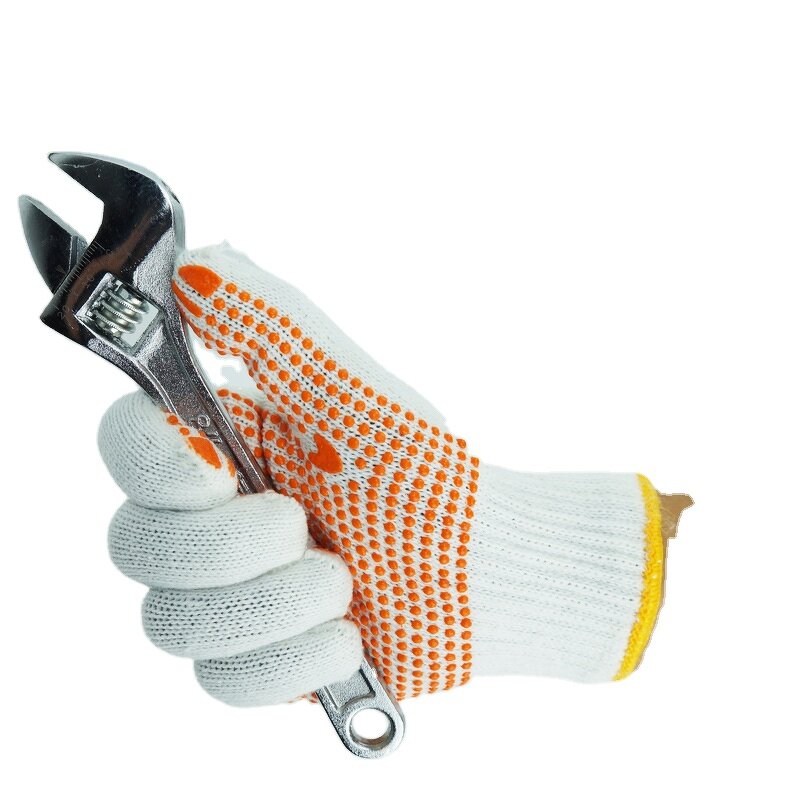 Work Gloves Manufacturer - Hot Sale Dot Plastic Dotted Yellow for Factory Work PVC Dot Line