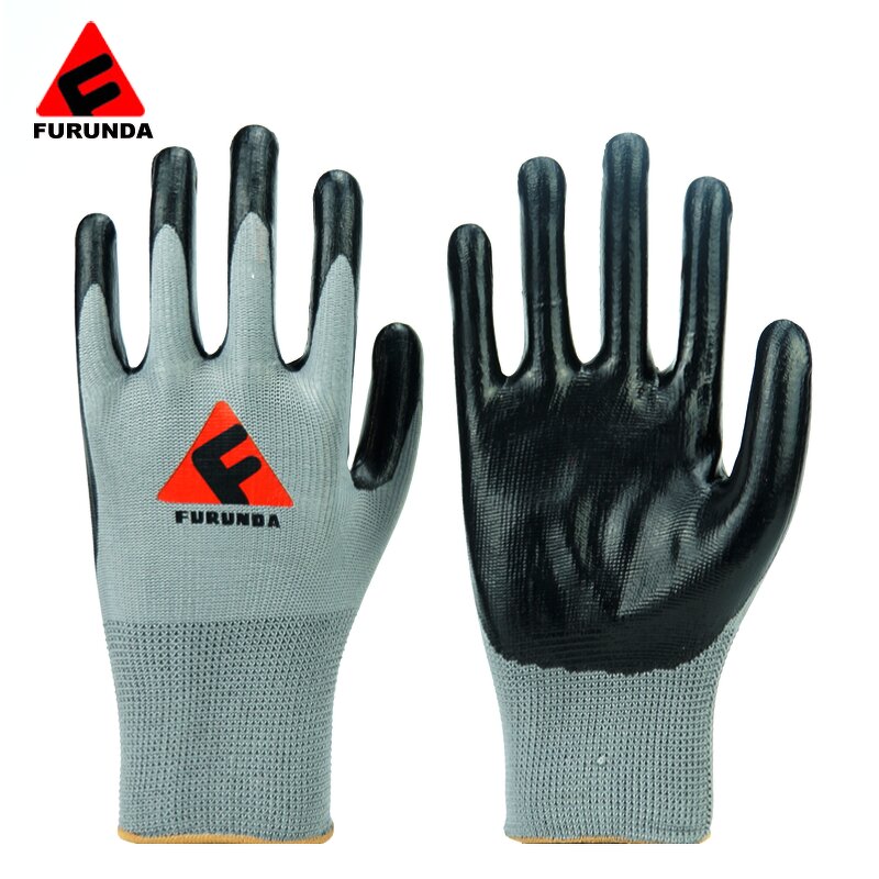 Safety Working Gloves Manufacturer - 13gauge 30-40g/pair Bulk White Grey Nitrile Coated Cheap Nylon for Garden Construction