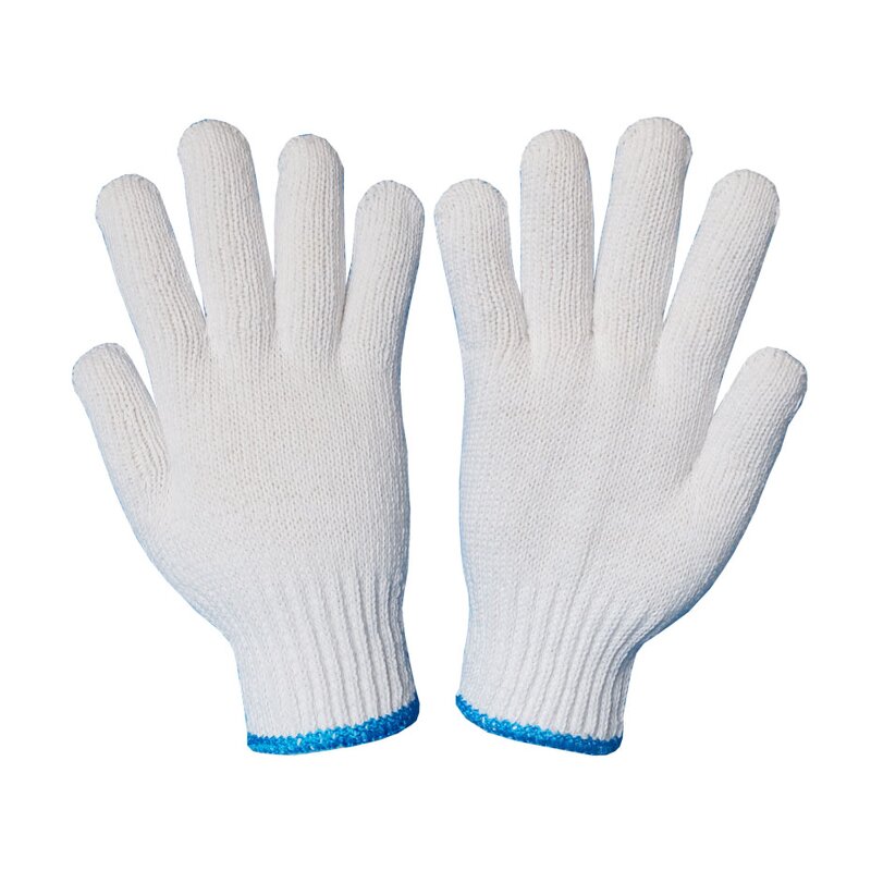Cotton Knitted Gloves Manufacturer - High Quality Labor Durable Industrial Gardening Guantes Construction White 100%
