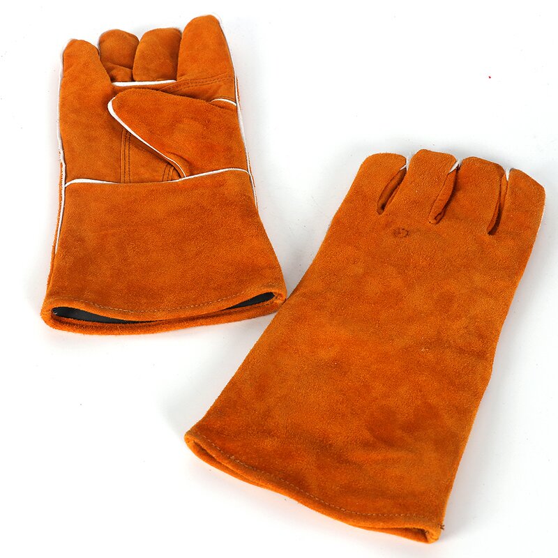 Work Gloves Manufacturer - Cow Split Leather 14-inch Heavy-Duty for Welding & Industrial Heat Resistance Breathable