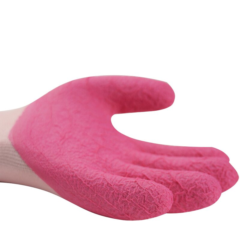 Gardening Gloves Manufacturer - Soft Work Foam Latex Palm Coated Pink for Women