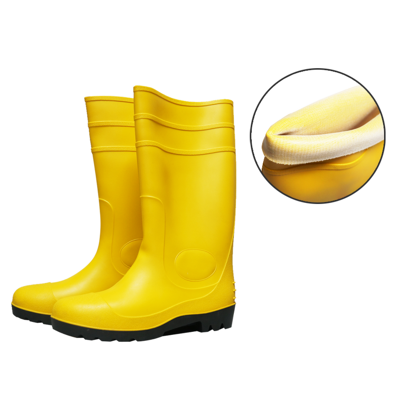 Rubber Rain Boots Manufacturer - Black Perforation-proof Woodland Construction Waterproof