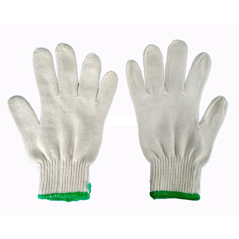 Work Gloves Manufacturer - Industrial Protective FURUNDA FRDC0908 Handmade Cotton/Polyester Knit for Bleaching Operations White