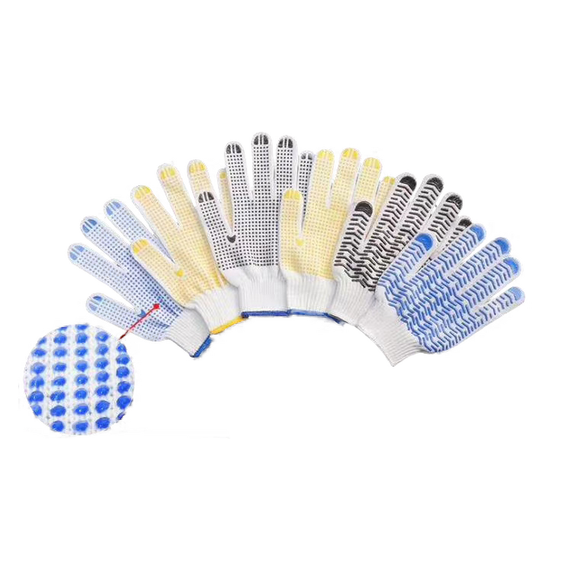 Work Gloves Manufacturer - Construction Site Outdoor PVC Dotted Thickened Cotton Thread Non-slip Wear-resistant