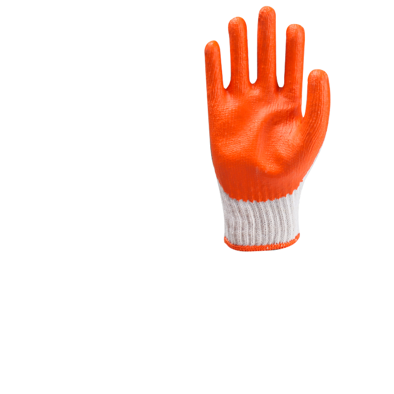 Safety Gloves Manufacturer - Wholesale Budget-friendly 10 Gauge Knitted Polycotton Latex Coated Flat Palm Economic