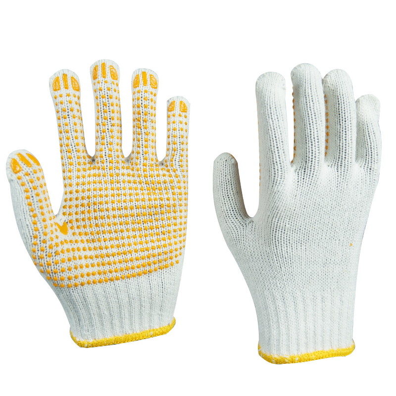 Work Gloves Manufacturer - Factory-direct Price FURUNDA FRDPVC0916 Anti-slip Cotton Knit PVC-dotted Elastic Cuff